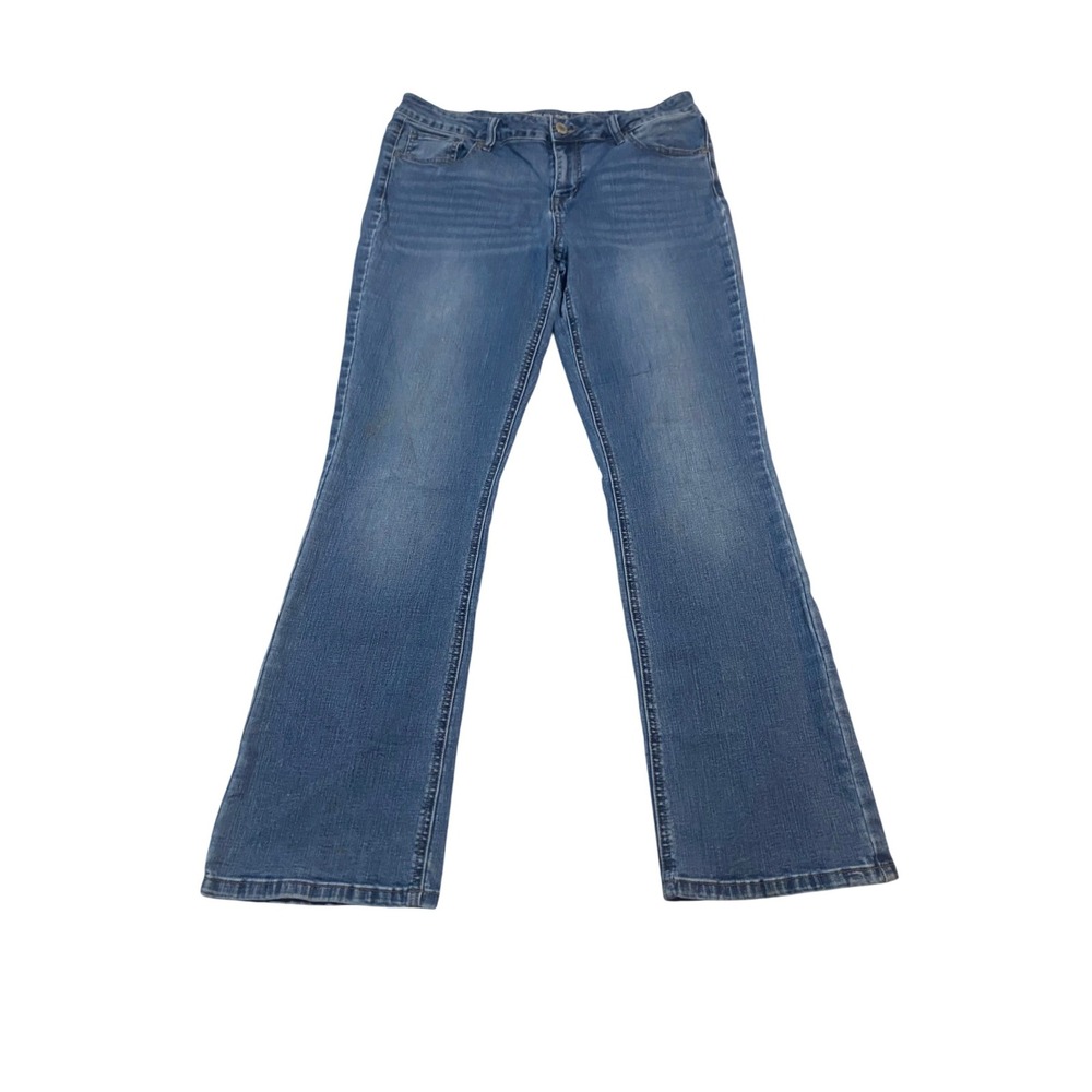 Maurices Mid Rise Bootcut Jeans Women 12 Reg Medium Wash Blue Stretch Denim